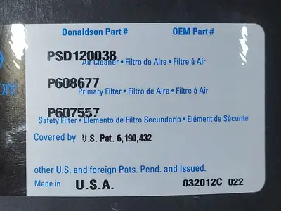 USED DONALDSON PSD120038