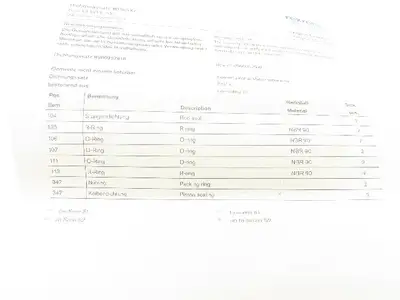 Bosch WP6.5X Rexroth Hydraulic Seal Kit