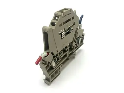 ZSI 2.5 | Weidmuller  Tan Din Rail Terminal 2.5 mm Sq. 500V LOT OF 10 - Used