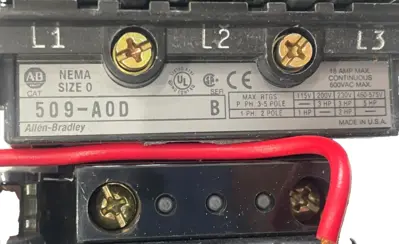 ALLEN BRADLEY 509-AOD STARTER SIZE 0 SER. B 509AOD NEW, SURPLUS
