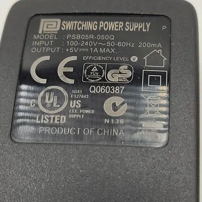 New | in-Stock PHIHONG GENUINE PHIHONG AC ADAPTER SWITCHING POWER SUPPLY PSB05R-050Q 5V 1A *NEW* Power Supplies | ND Industrial Surplus #1219699
