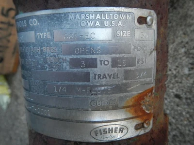 Fisher 3/4" 150 Rating, 316 Stainless Threaded Control Valve