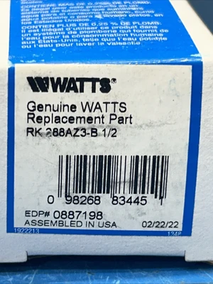 NEW Watts RK 288AZ3-B 1/2