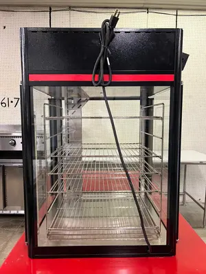 Used Hatco Used Hatco FSDT-2X Tall Two Door Warming Display Merchandiser w/ Rack - 120V Heated Cabinets & Displays Illinois US | Falcon Restaurant Supply #1375663