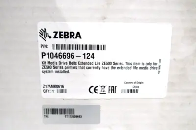 NEW ZEBRA P1046696-124 KIT MEDIA DRIVE BELTS P1046696124