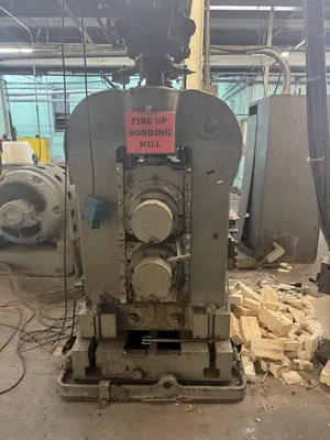 16" WIDE X 14" ROLL DIAMETER 2-HI  INTERNATIONAL 100 HP ROLLING MILL. STOCK # 0886125