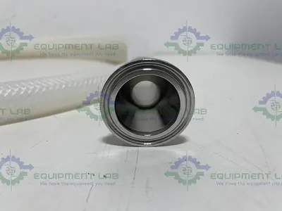 USED SAINT GOBAIN 23035763 PURE FIT 96" HOSE W/ 1 1/2" TO 3/4" SANITARY FITTING 90PSI