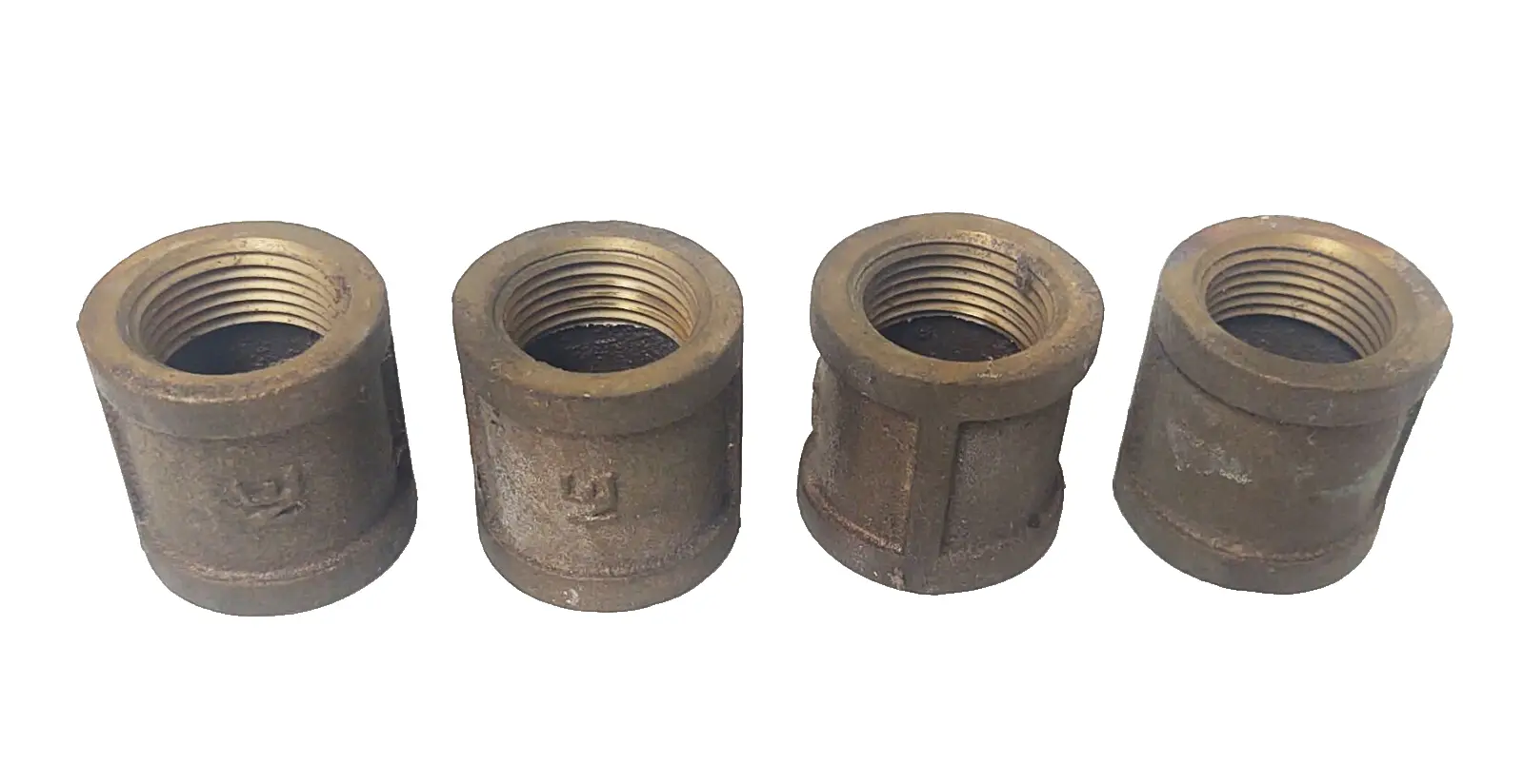 🔥(QTY 4) 3/4" Brass Couplings Straight Pipe Fittings