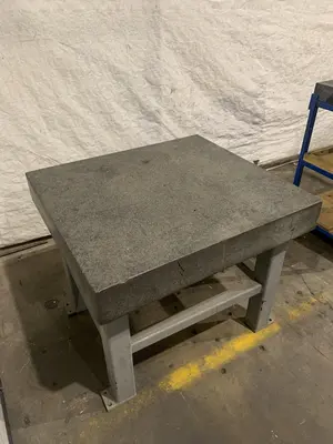 39" X 43" X 6-1/2" TRU-STONE GRANITE TABLE. STOCK # 1273923