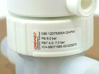 NEW GEMU C60 12D75305A12HPW DIAPHRAGM VALVE C6012D75305A12HPW