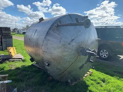 Tank, 1,500 Gallon, 316 Stainless Steel, Jacketed, 6' X 7', DT/DB, 75 PSI #S743660