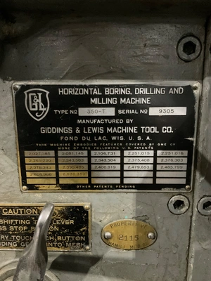 USED GIDDINGS & LEWIS 350-T