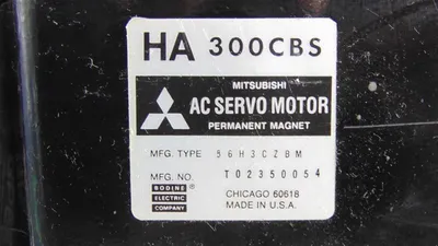 Mitsubishi HA300CBS 56H3CZBM Permanent Magnet Servo Motor T02350054 Used