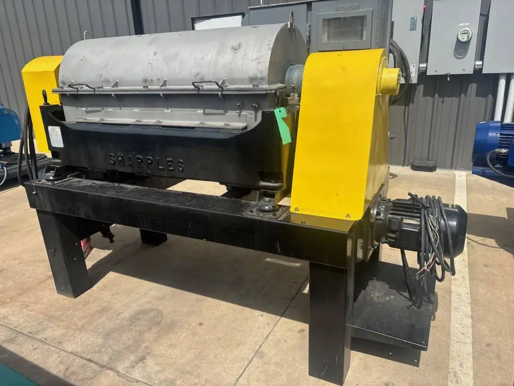 Sharples P3400 (14 x 48) tricanter centrifuge, 316SS.