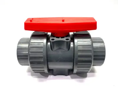 Double Union 3" UPVC Ball Valve, Slip Sockets - New Other