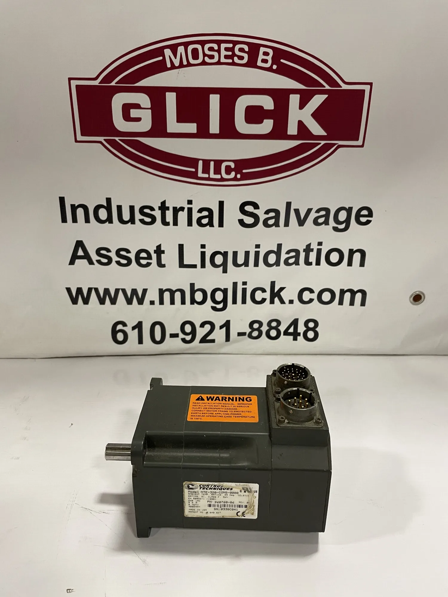 Control Techniques NTE-320-CONS-0000 0.76kW Servo Motor 4000RPM 240V
