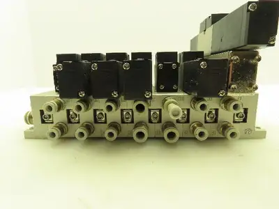 SMC VV5FS2 Plug-In 7-Station Manifold Control Unit VFS2000 Solenoid Valve Bank