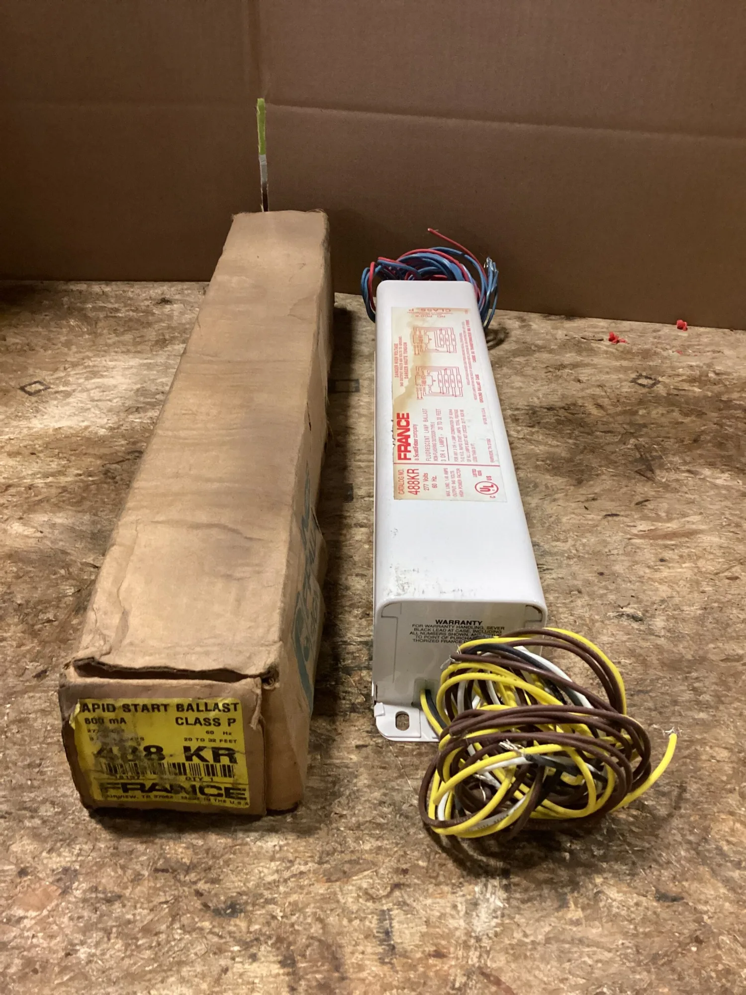 France 488KR Rapid Start Lighting Ballast 800mA 277V -NIB
