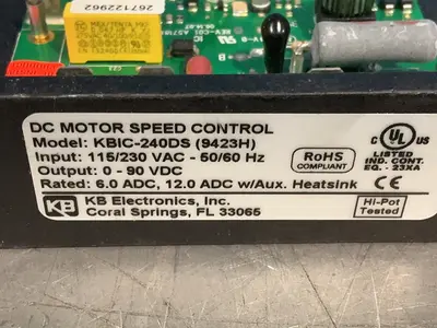 Used KB ELECTRONICS KBIC240DS Motor Controllers Ohio US | HGR 24 #1301607