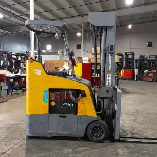 Used 2020 JUNGHEINRICH ETG318 3-Wheel Stand up Electric Counterbalance Forklifts Ohio US | Russell Equipment #724731