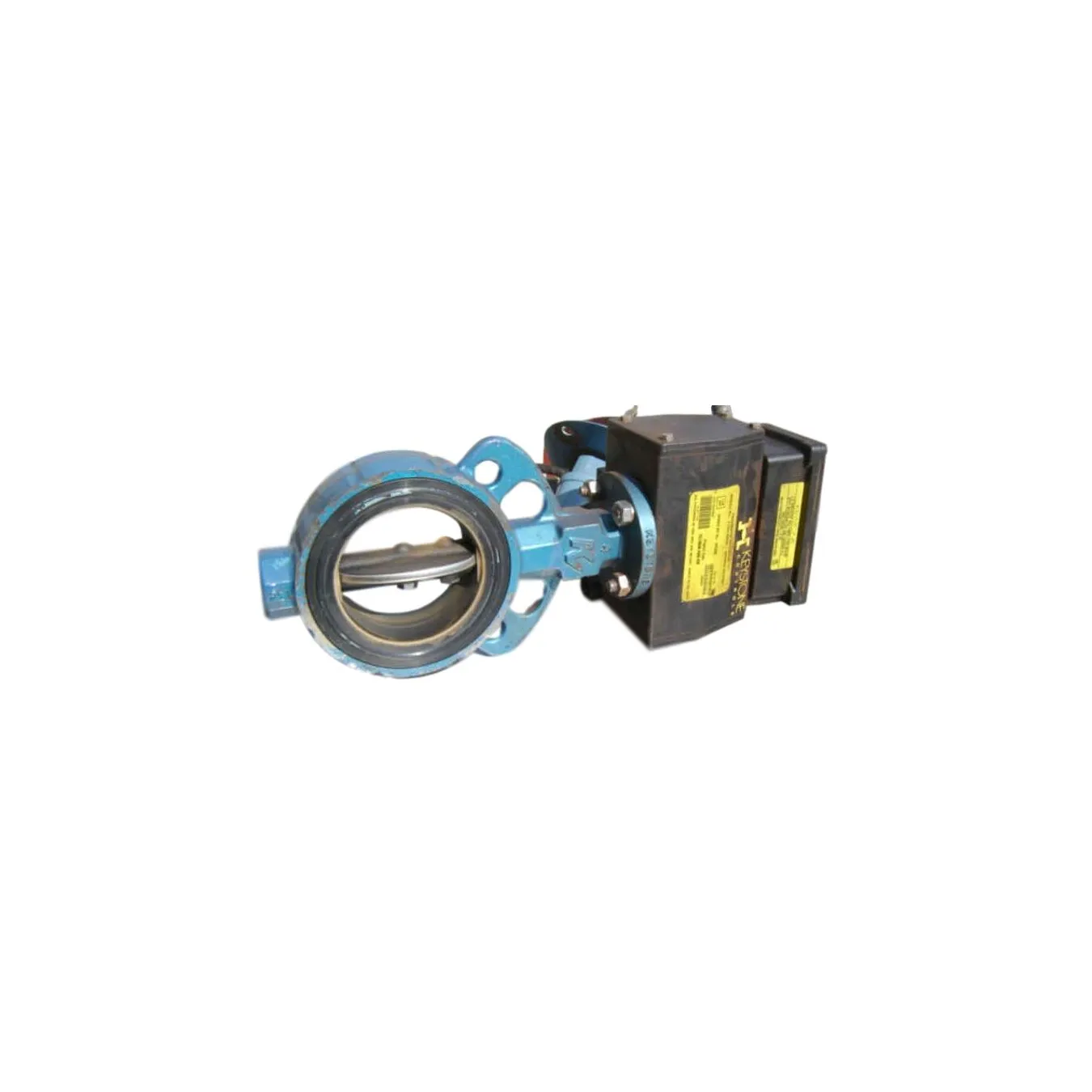 USED 4" KV BUTTERFLY VALVE WITH ACTUATOR