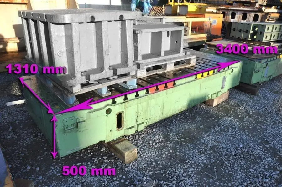 T-slot Table 3400 x 1310 x 500 mm