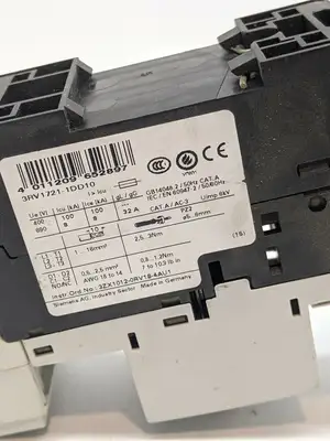 Siemens 3RV1721-1DD10 Circuit Breaker SIZE S0