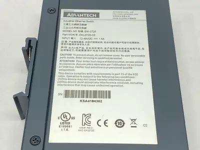 USED ADVANTECH INDUSTRIAL ETHERNET SWITCH 5-PORT 1.5A 12-48VDC EKI-2725