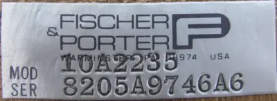 NEW FISCHER & PORTER 10A2235 FLOW INDICATOR