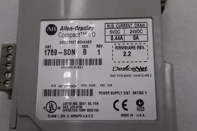 Allen Bradley Compact I/O Scanner-CAT 1769-SDN ser B STOCK L-692