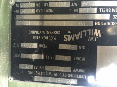 USED J.W. WILLIAMS 2002