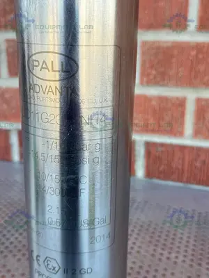 USED PALL ADVANTA ALID11G23LNNH4 IN-LINE LIQUID AND GAS FILTER HOUSINGS
