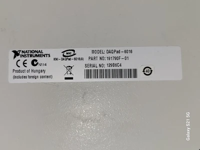 Used National Instruments NI DAQPad-6016 Computer Accessories Arizona US | ASSET CONVERSION SPECIALISTS, INC. #1453143