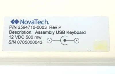 NEW NOVATECH 2594710-0003 REV. P PROCESS KEYBOARD 25947100003