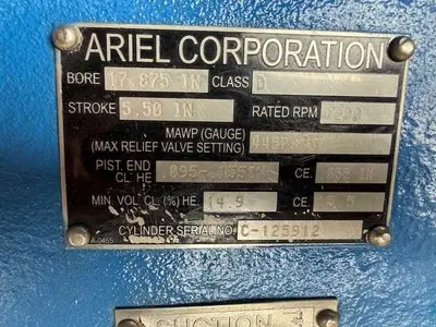 Ariel 17.875” JGD 445 # Cylinder SN C-125912