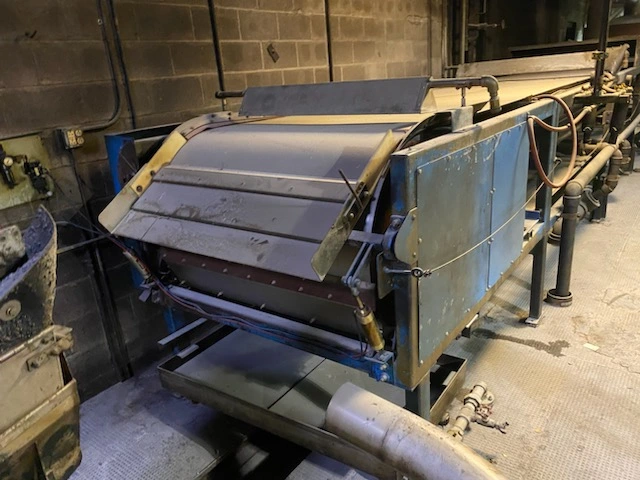 one(1) used 47.5" x 43' long Sandvik Belt Flaker Cooler, stainless steel belt