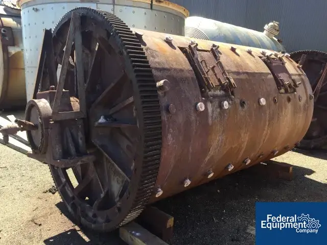 Used Paul O. Abbe 6’ x 8’ Paul Abbe Ball Mill, C/S, Jacketed, 100 HP Ball & Pebble Mills Ohio US | Federal Equipment Company #128410