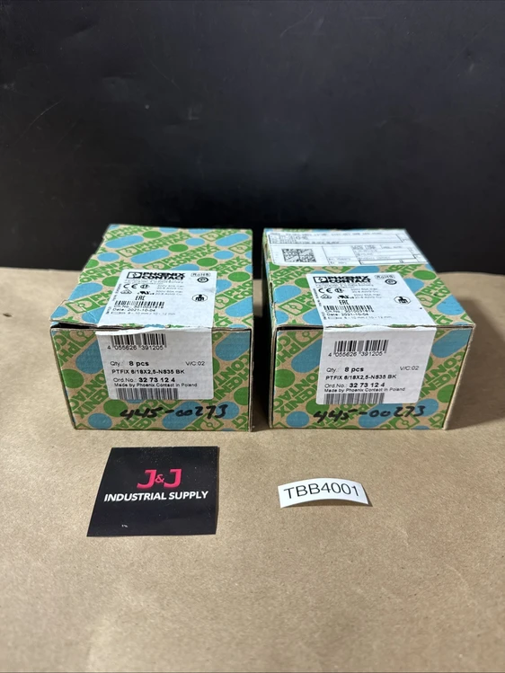 New | in-Stock Phoenix Contact PTFIX 6/18x25-NS35 BK Terminal Blocks Indiana US | J&J Industrial Supply #1073318
