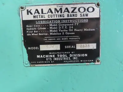 1978 KALAMAZOO INDUSTRIES H9AW Saws | MD Equipment Services LLC (12)