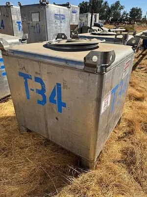 Tank, 350 Gallon, 316 Stainless Steel, LiquiTote, #5991126
