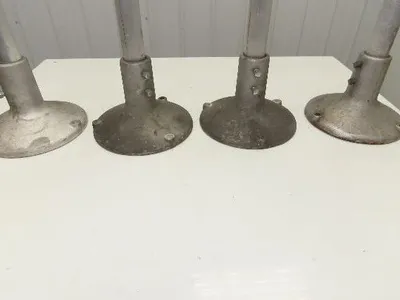 3.75" Tabletop Conveyor Aluminum Pedestal Round Pipe Leg Stand 25"-29"H Set of 4