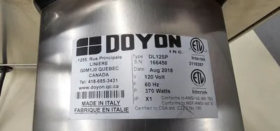 Used DOYON DL12SP Dough Sheeters & Presses California US | BakeryEquipment.com #1554921
