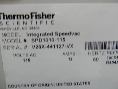 Used THERMO SCIENTIFIC _UNKNOWN_ Evaporators / Concentrators California US | Biotech Equipment Sales #1464456
