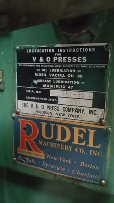 Used V&O 45T O.B.I. Presses Quebec CA | Machineco #1262954