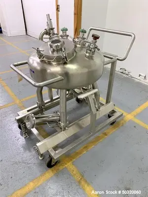 Used Vertical,100 Liter Inox’ouest Pressure Mix Tank, 316 Stainless Steel