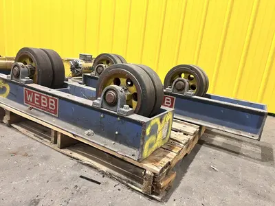 6,000 LBS WEBB MODEL #T6-PWR-IDL TANK TURNING ROLLS, POWER ROLL & IDLER: STOCK #21644