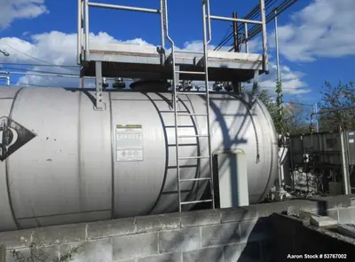 Used Mueller 10,000 Gallon 304 Stainless Steel Horizontal Tank – ASME, 14 PSI, Saddle Mount