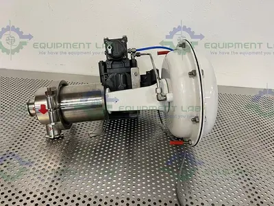 USED FISHER BAUMANN 84161SA SANITARY CONTROL VALVE CV17 W/ FISHER VALVE POSITIONER
