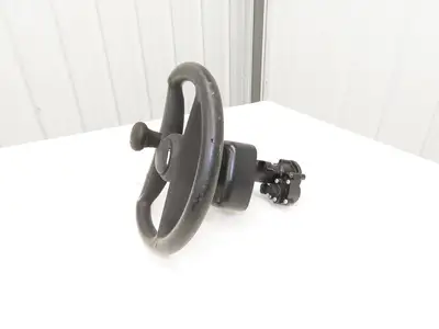 Hyster 8808585 Forklift Steering Wheel & Bracket Assembly Removed From E80XN