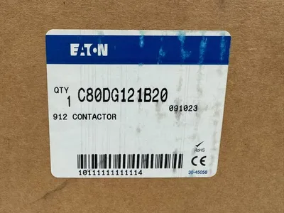 NEW EATON C80DG121B20 NEMA SIZE 2 DC 912 CONTACTOR 600VDC W/ 1549-1 COIL